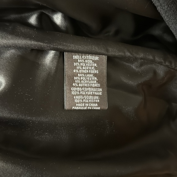 Badgley Mischka Collection Faux Leather Trim Wool Blend Coat - Picture 10 of 12